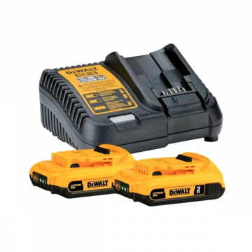 Kit 2 Baterias 2.0Ah 20V MAX* com Carregador DeWalt DCB203C2