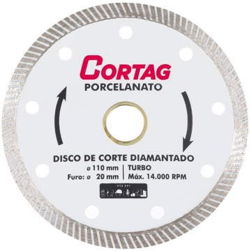Disco Diamantado para Porcelanato 110MM Cortag