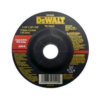 Disco de Desbaste para Metal 4 1/2" x 1/4" x 7/8" DeWALT