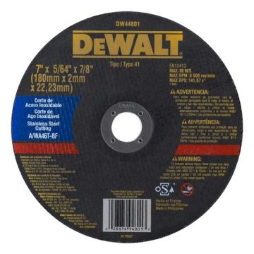 Disco Abrasivo 7'' X 2,00MM Corte Inox - DeWalt