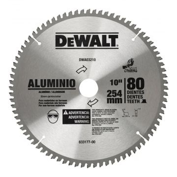 DISCO SERRA ESQUADRIA DEWALT 10" 80D 