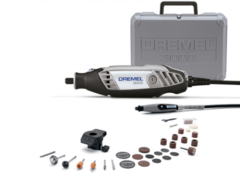 Micro Retífica Dremel 3000 com 2 Acoplamentos + 30 Acessórios e Maleta 127v F0133000PR