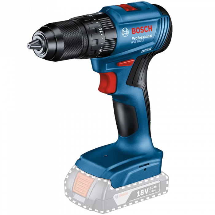 Parafusadeira Furadeira de Impacto BOSCH GSB 185-LI PROFESSIONAL 18V Sem Bateria Sem Carregador 06019K31E3