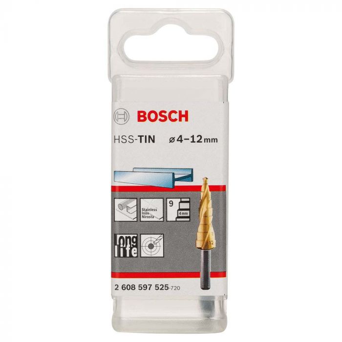 Broca Escalonada HSS-TiN 4,0-12,0mm - Bosch