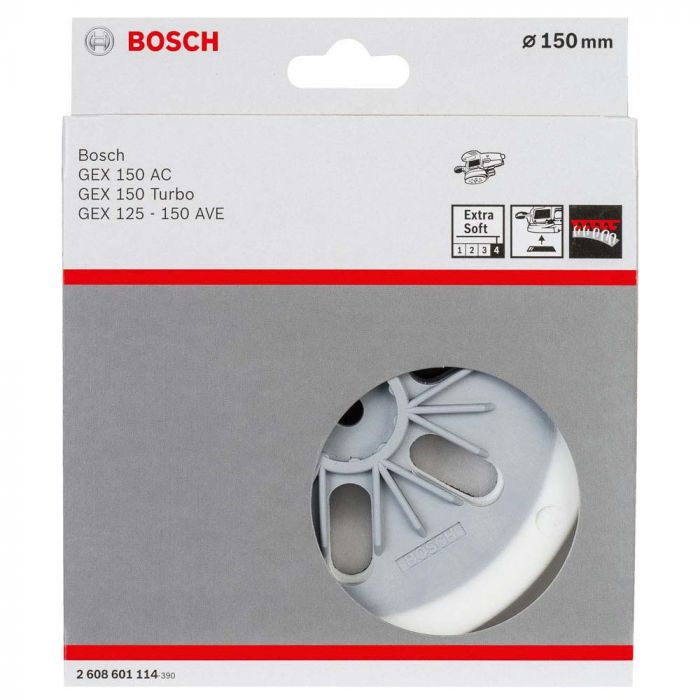 Prato de borracha macio "150mm" com 1 Unidade- Bosch 2608601114