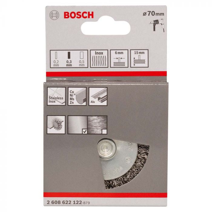 Escova de Aço Circular Inoxidavel 70mm- Bosch 2608622122