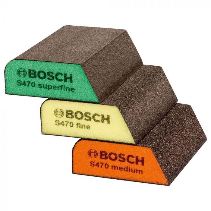 Kit de Esponja Abrasiva Colorida para Perfis Bosch
