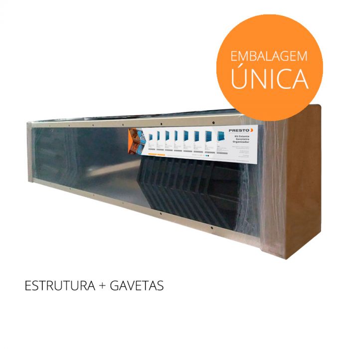 Kit estante Gaveteiro Organizador 25/3 Presto 93003