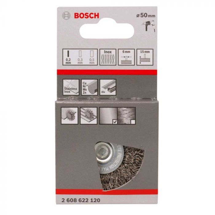 Escova de Aço Circular Para Furadeiras 50mm X 15mm - Bosch 2608622120