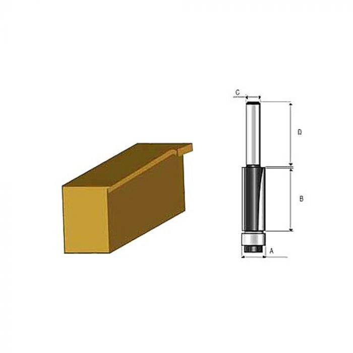 Fresa Dupla para Rebaixo em Fórmica com Rolamento 1/4" Makita