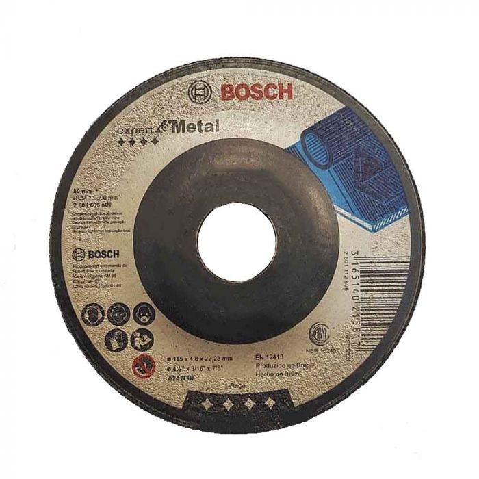 Disco de Desbaste para Metal 115x4,8mm - Bosch  2608600501