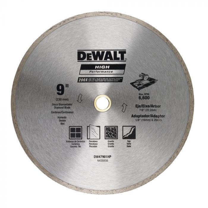 Disco Diamantado Liso 9" 230mm Dewalt DW47901HP