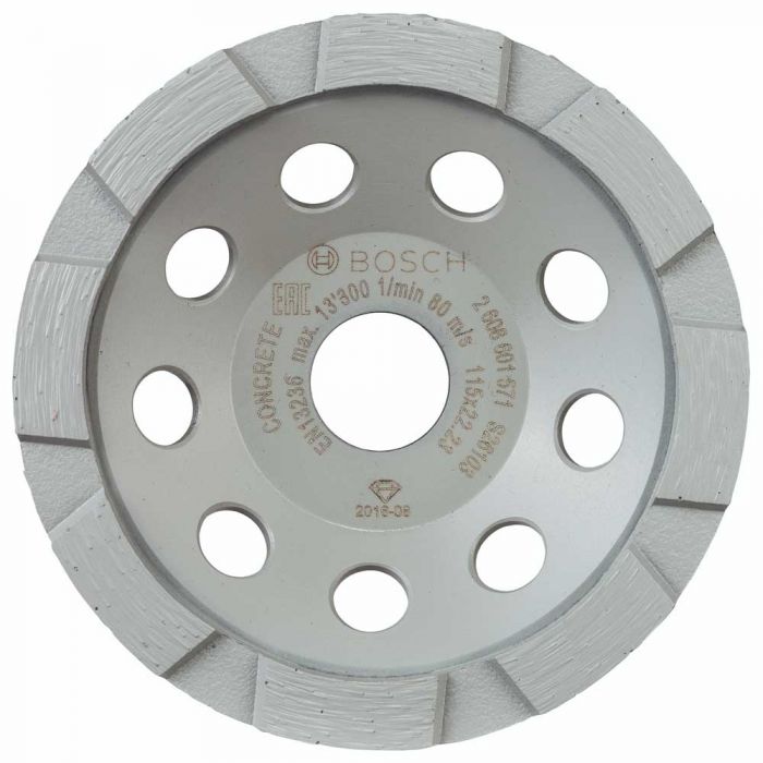 Prato Diamantado Segmentado para desbastar Concreto 115mm X 22,23mm - Bosch  2608601571