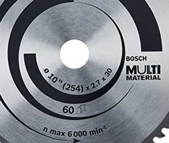 Disco de Serra Circular 254mm 60 Dentes- Bosch 2608642200