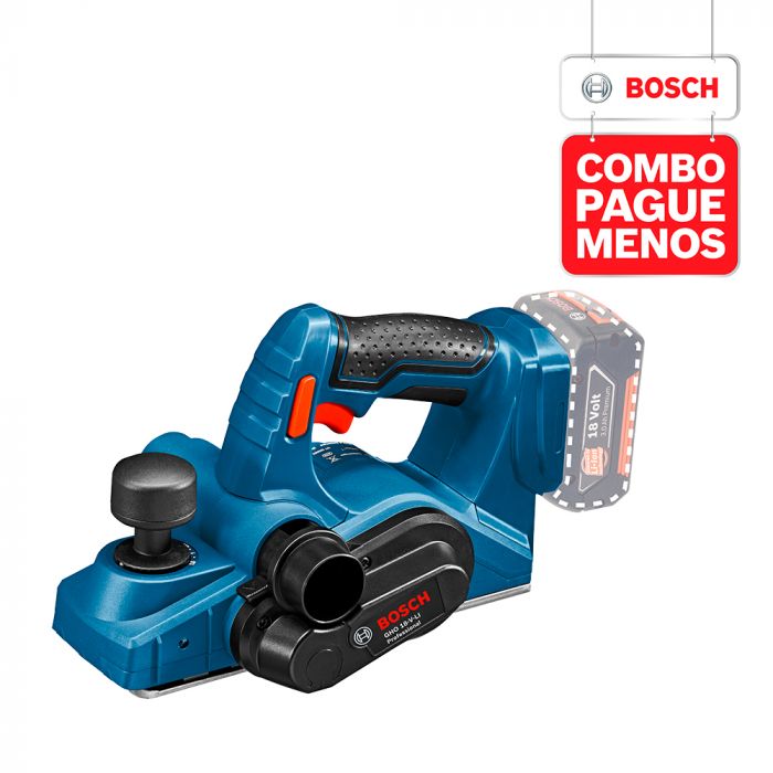 Combo Pague Menos Bosch - Parafusadeira e Furadeira de Impacto GSB 18V-50, 18V + Plaina Bosch a Bateria GHO 18V-LI, 2 baterias, 1 carregador e 1 bolsa de transporte - 127V COMBOBOSCH8