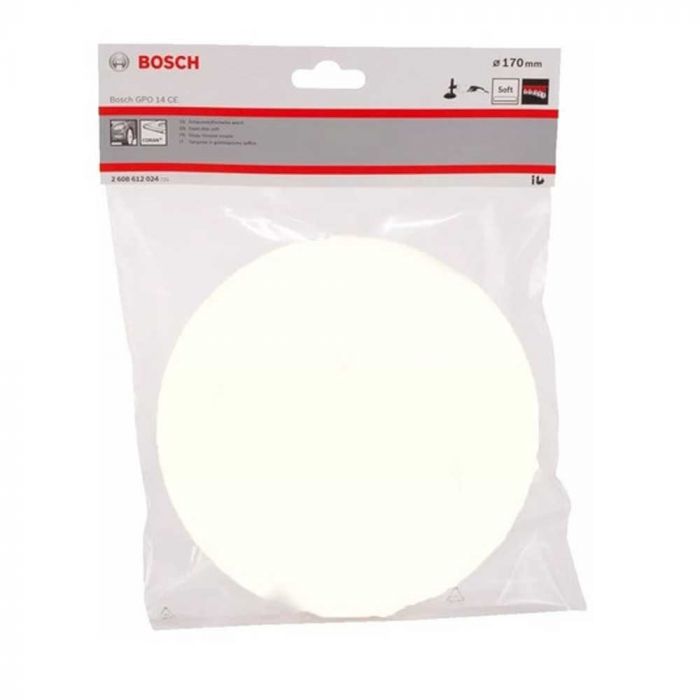 Disco de Espuma Para Polimento Com Velcro  Autoaderente 170mm - Bosch 2608612024