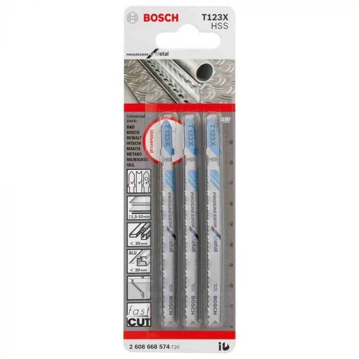Lâmina de Serra Tico-Tico T123X 3 peças - Bosch