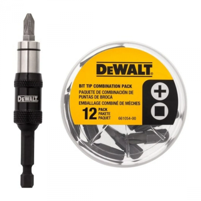 Adaptador Angular + Bits Para Parafusadeira 14 Peças Dewalt DWPVTC14