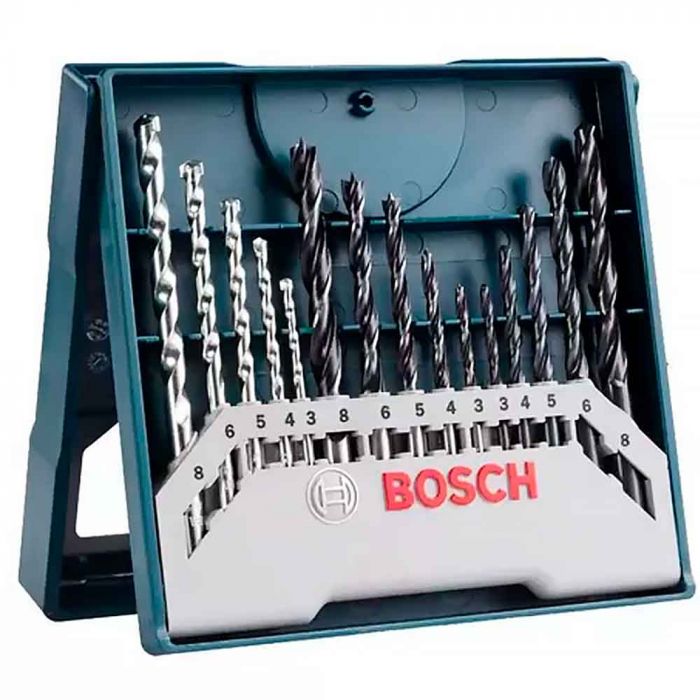 Kit Brocas Mini X-Line 3-8mm com 15 Unidades - Bosch